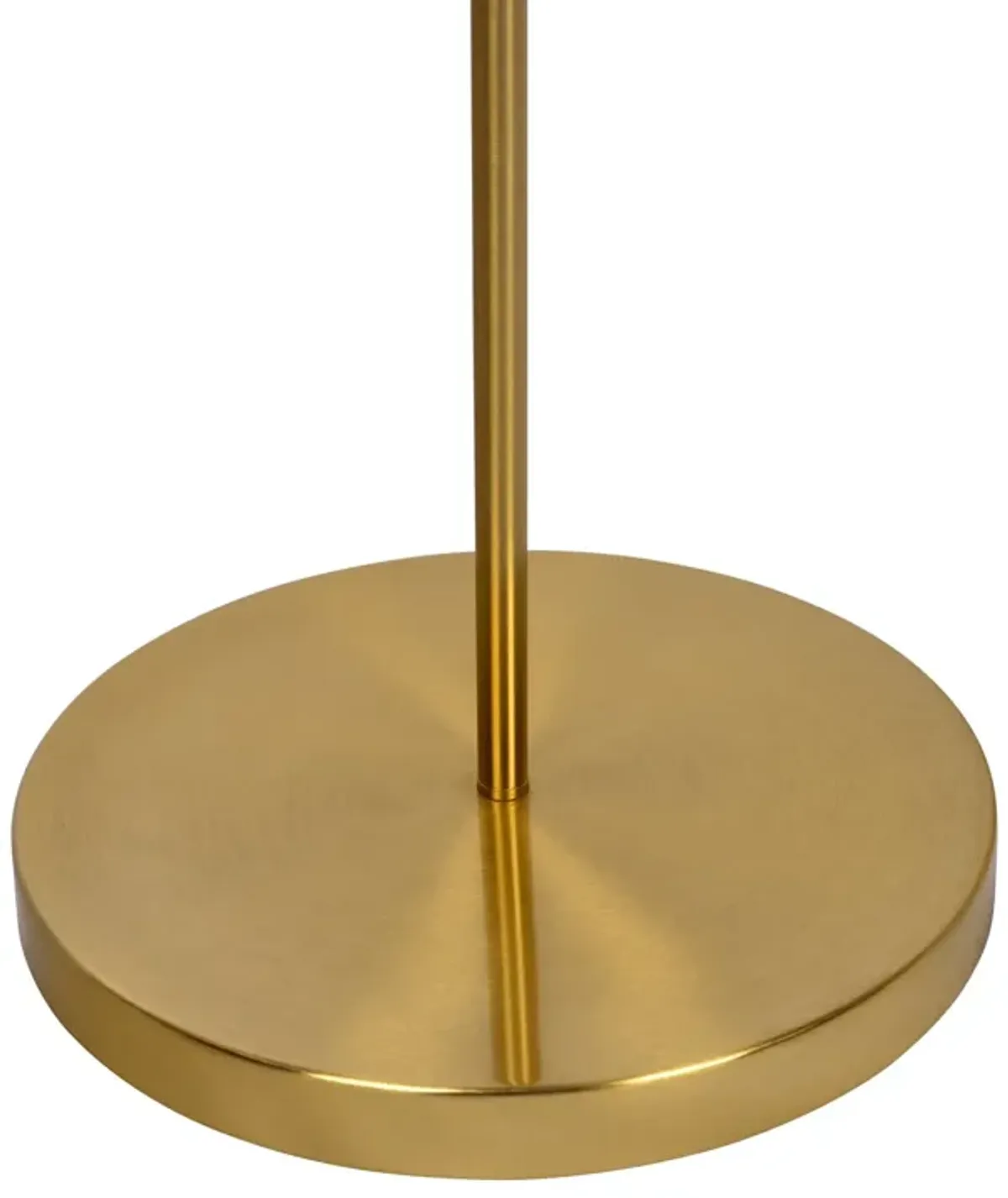 Majestic Brass Ring Base Floor Lamp with Triangle White Drum Shade