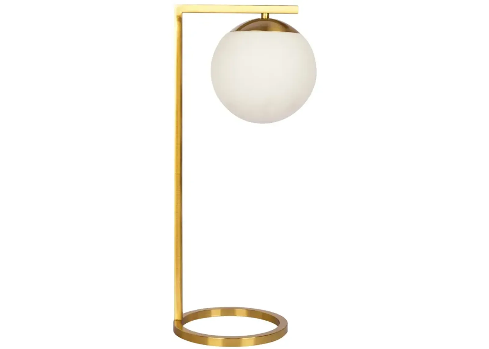 Velvet Globe Table Lamp White Opal Glass with Dimmer Switch Inline