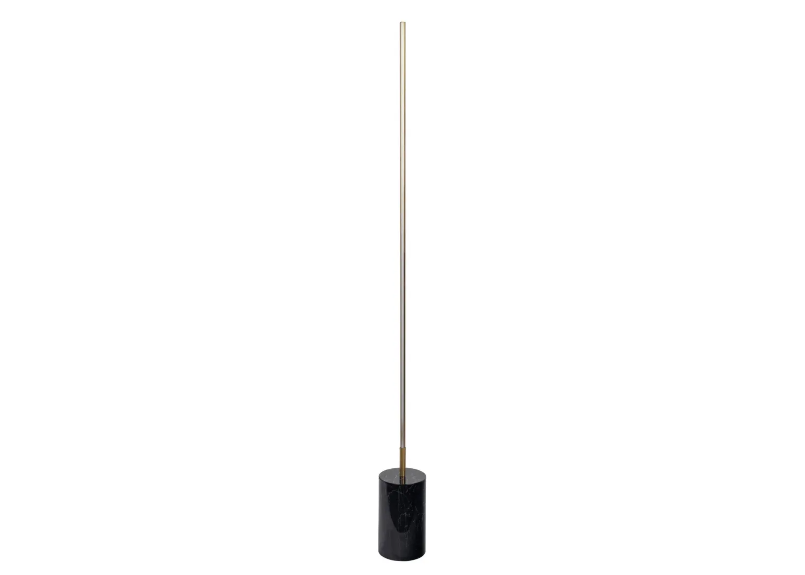 Prism Brassed Gold LED Floor Lamp with On/Off Switch Faux Marble Base