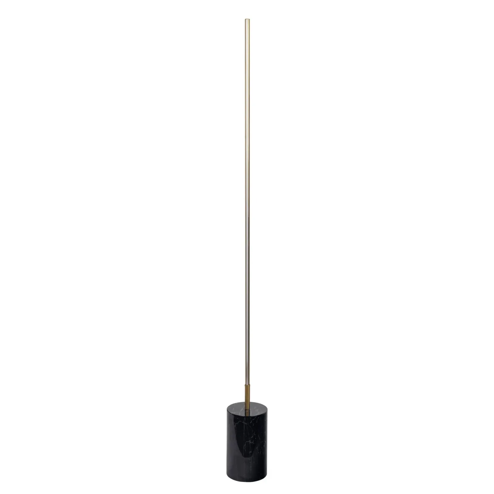 Prism Brassed Gold LED Floor Lamp with On/Off Switch Faux Marble Base