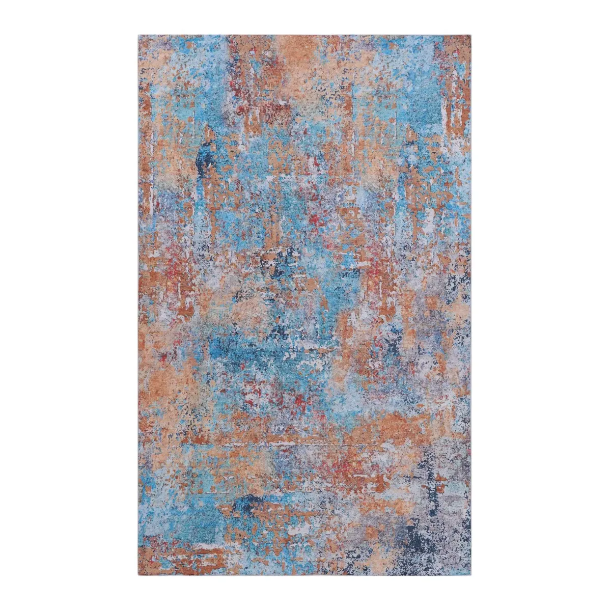 Layla 2' x 3' Multi Color Machine Washable Low-Pile, Non-Slip, Non-Shedding, Foldable, Kid & Pet Friendly Area Rug