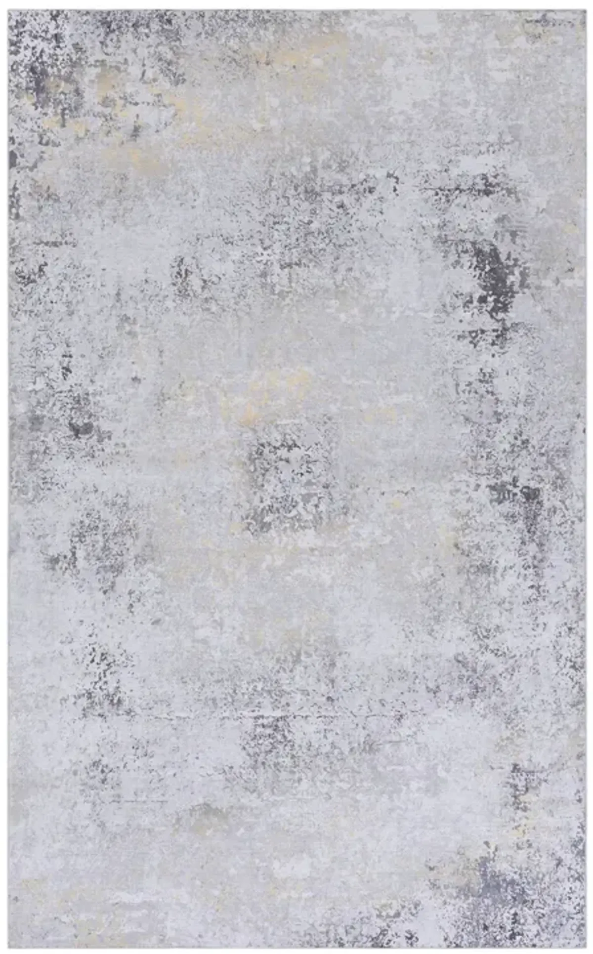 Layla 5' x 8' Gray/Gold Machine Washable Low-Pile, Non-Slip, Non-Shedding, Foldable, Kid & Pet Friendly Area Rug