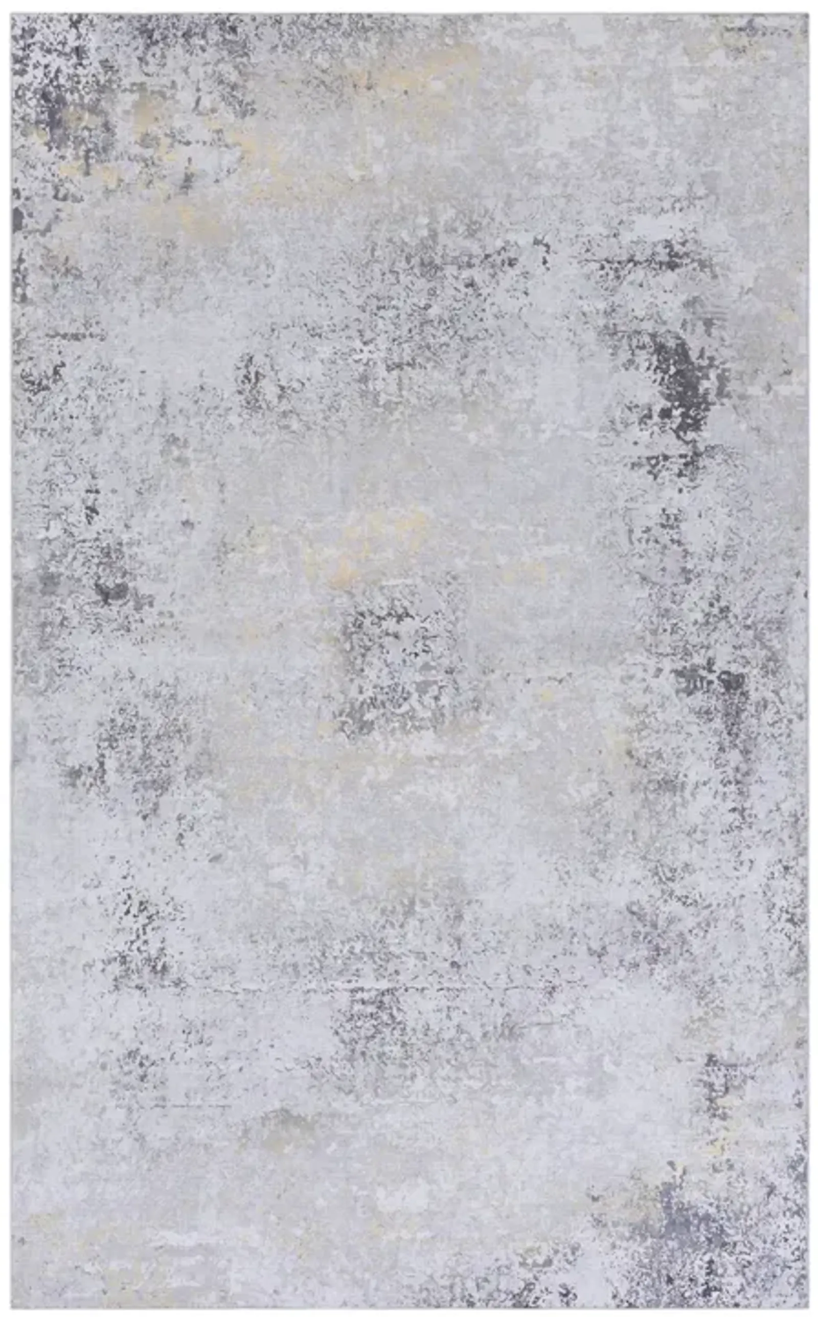 Layla 6' x 9' Gray/Gold Machine Washable Low-Pile, Non-Slip, Non-Shedding, Foldable, Kid & Pet Friendly Area Rug