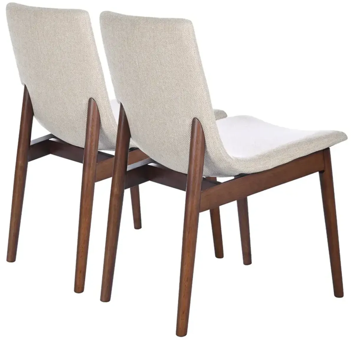 Rouka Beige Fabric Dining Chair Set Of 2