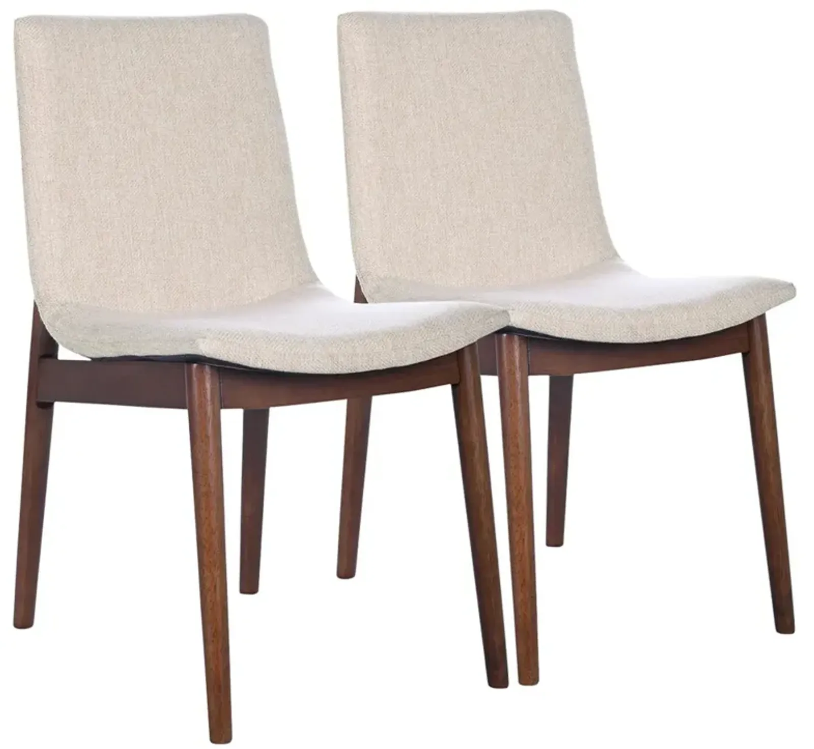 Rouka Beige Fabric Dining Chair Set Of 2