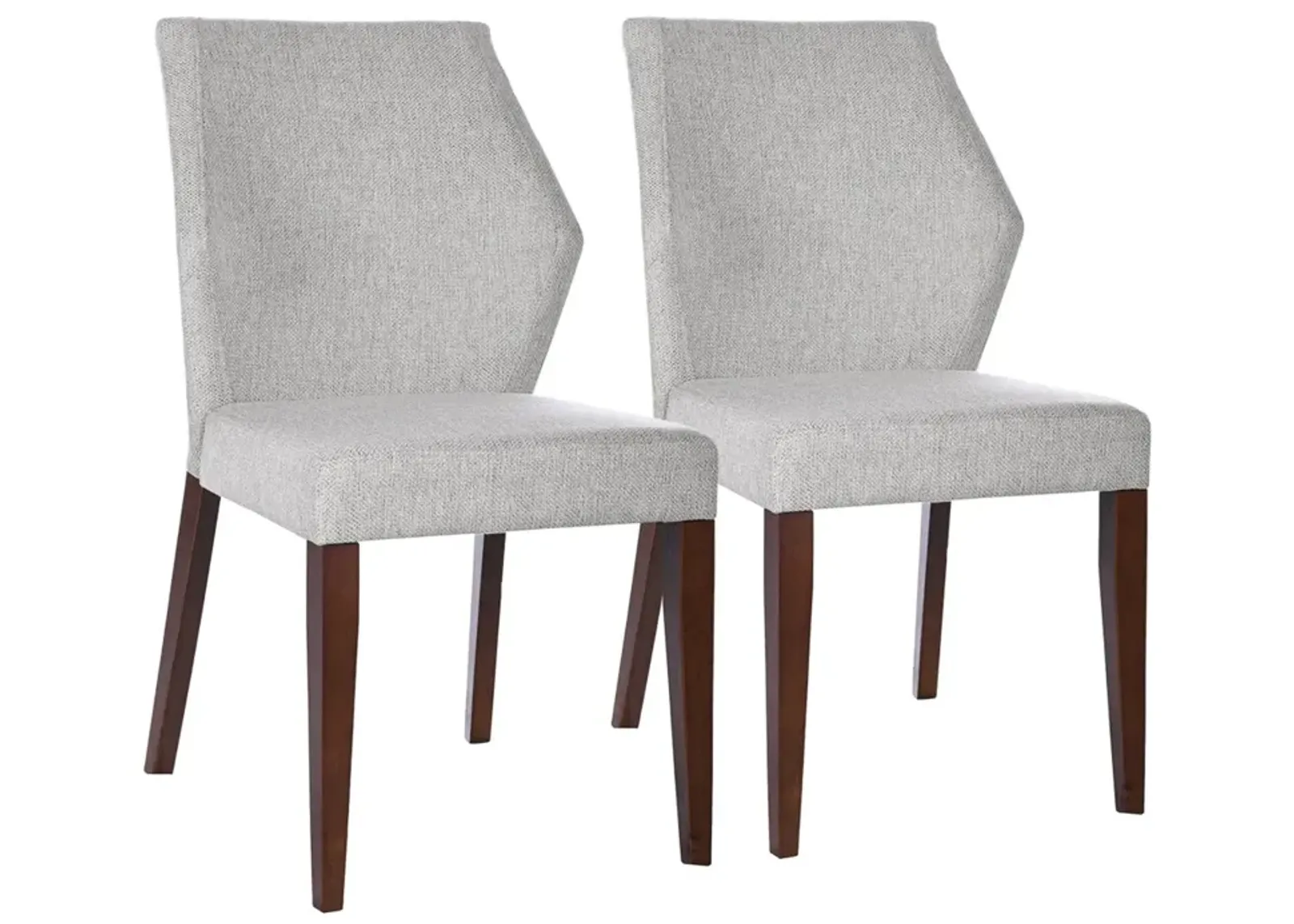 Lowe Light Grey Fabric Dining Chair Set Of 2