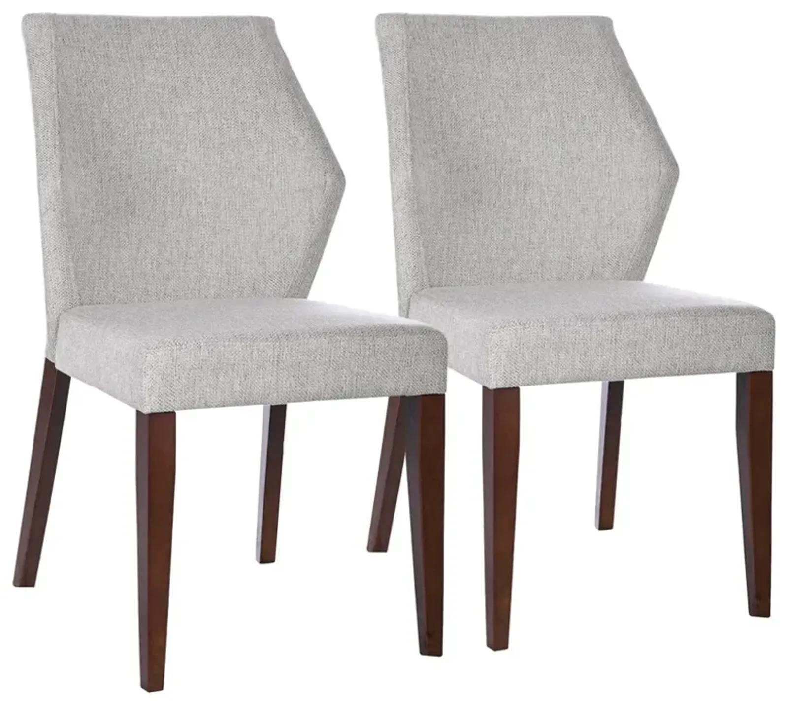 Lowe Light Grey Fabric Dining Chair Set Of 2