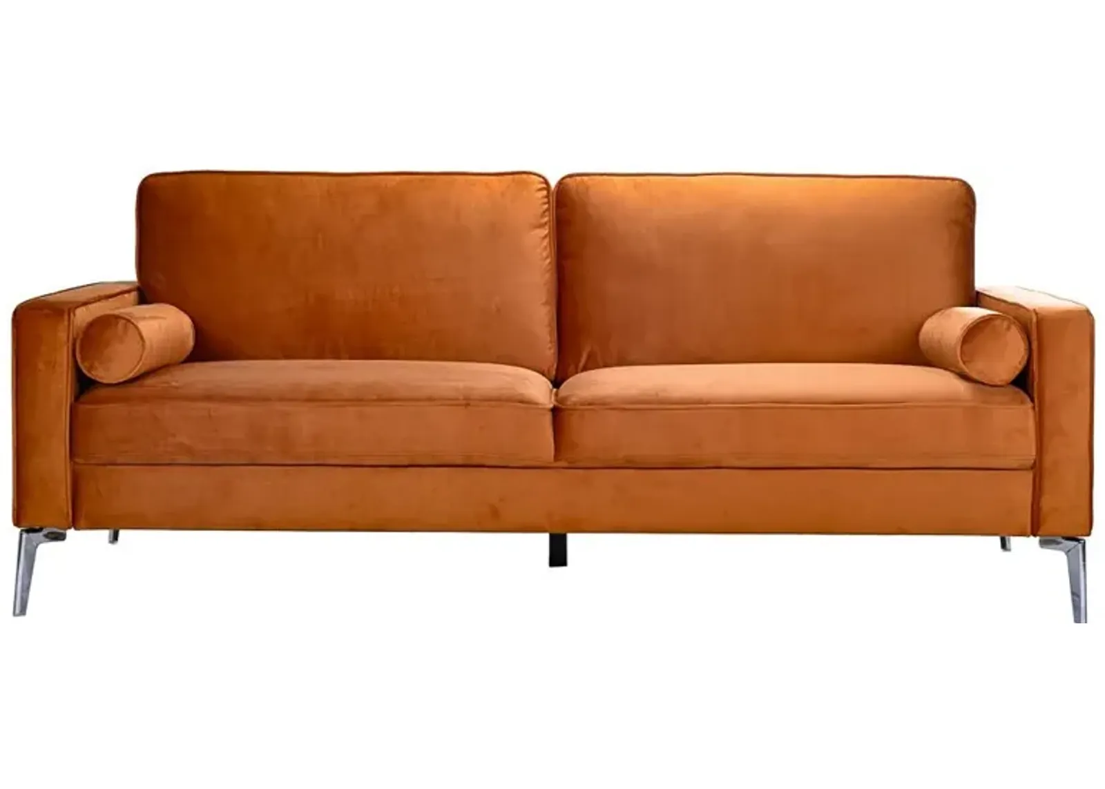 Axel Orange Velvet Sofa