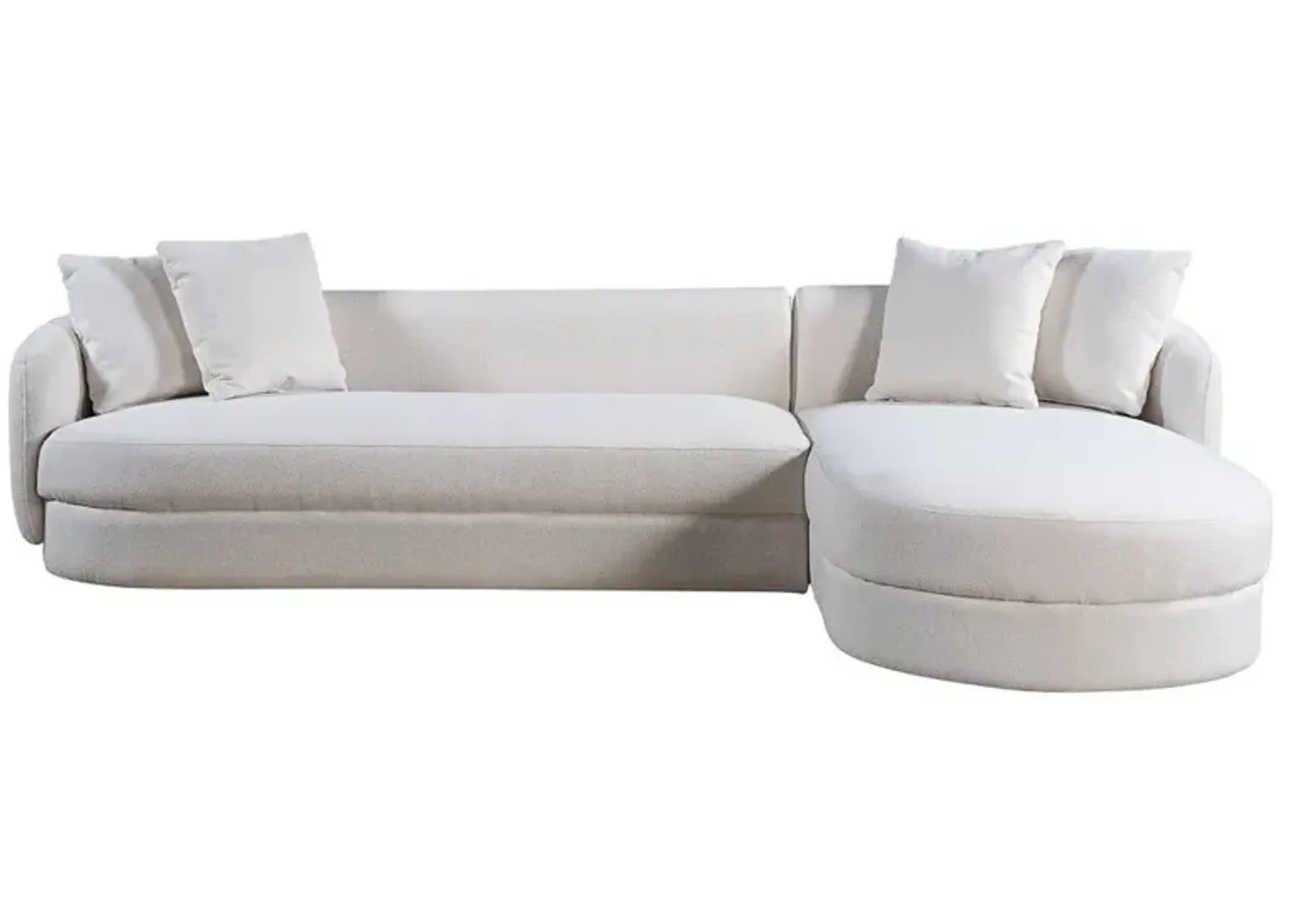 Chesterton Cream Boucle Right Sectional Sofa