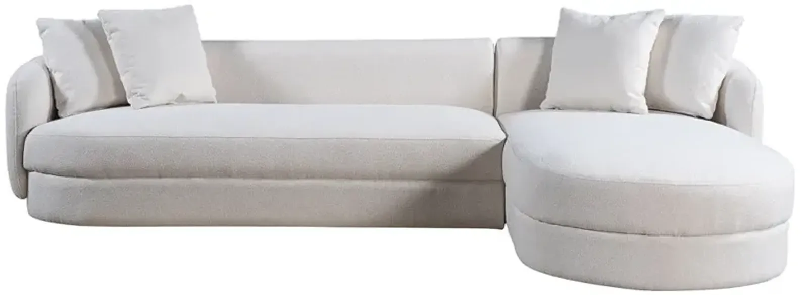 Chesterton Cream Boucle Right Sectional Sofa