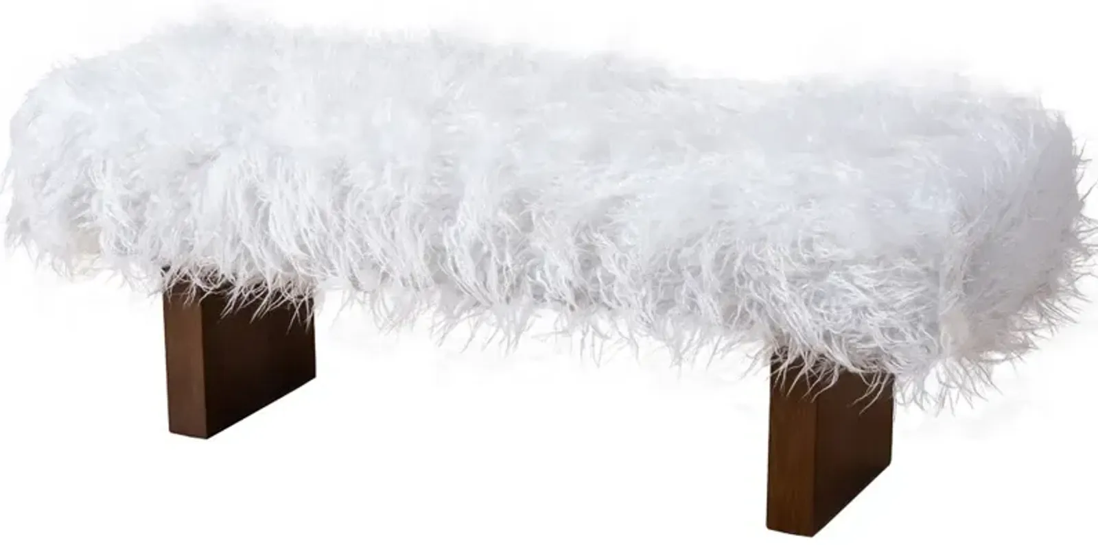 Chatham White Khaki Fur Bench