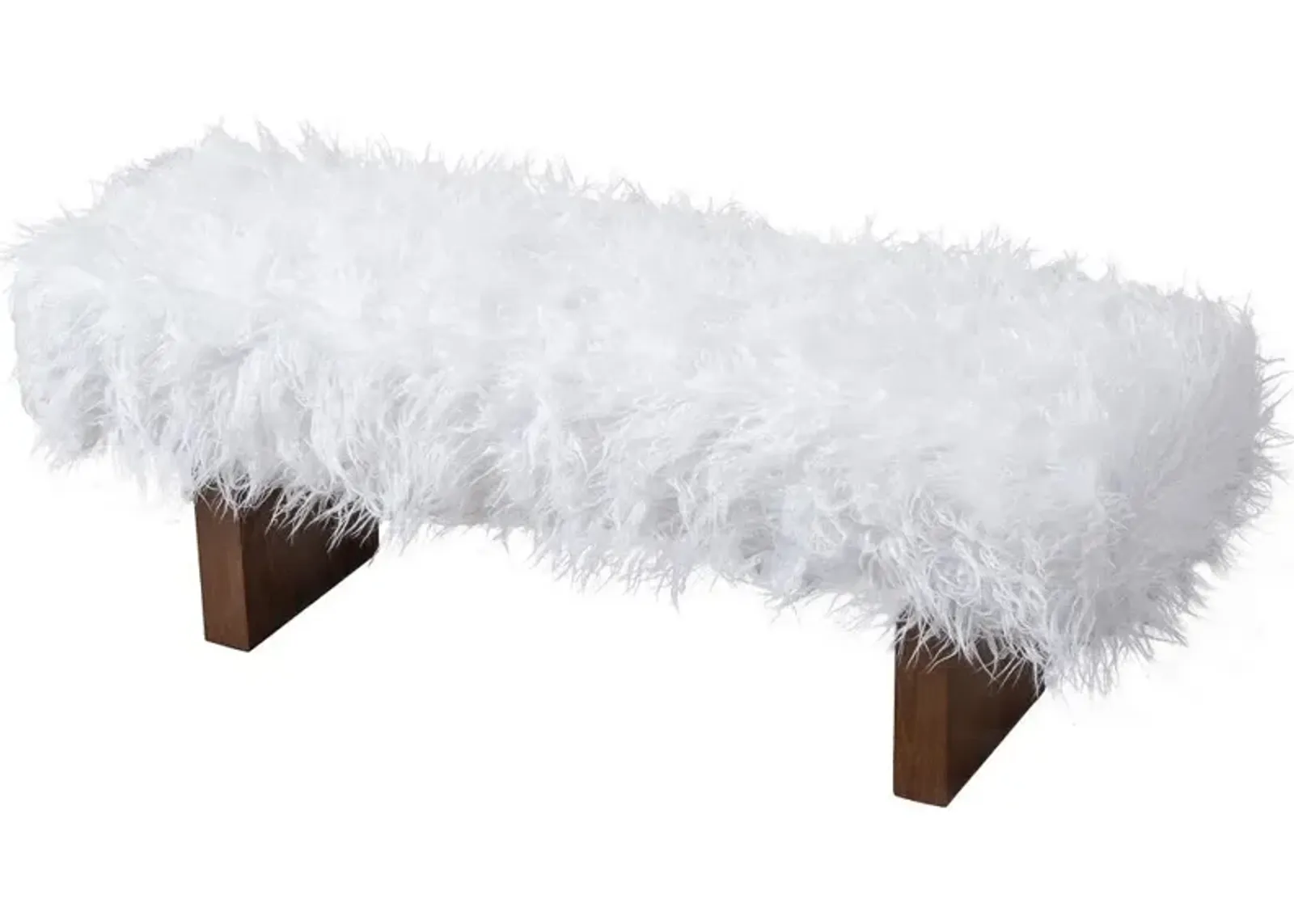 Chatham White Khaki Fur Bench