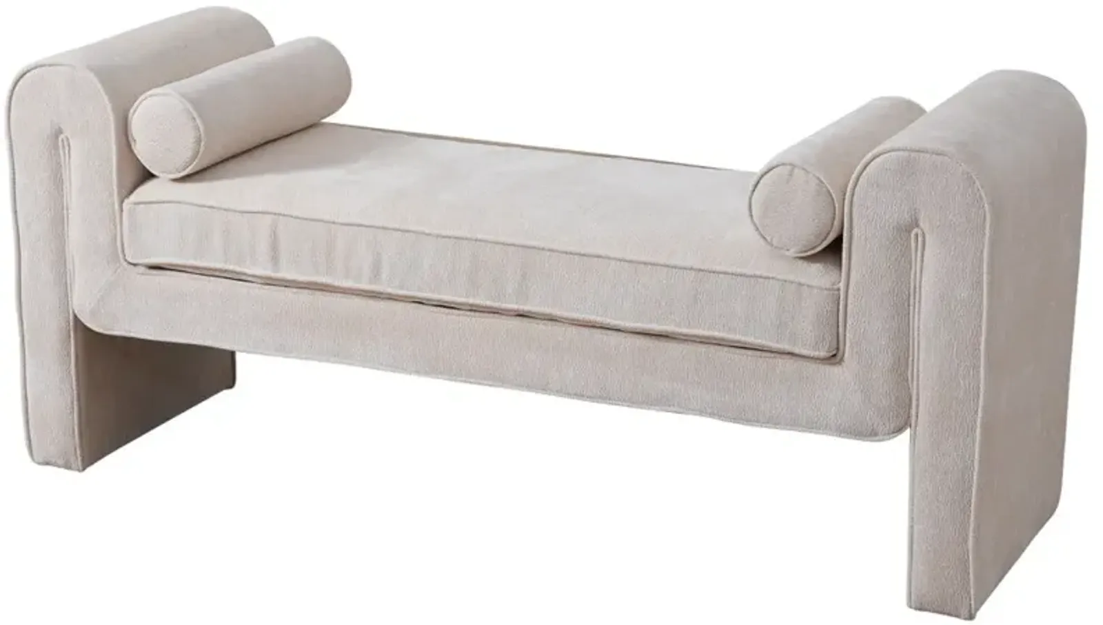 Northbrook Cream Chenille Bench