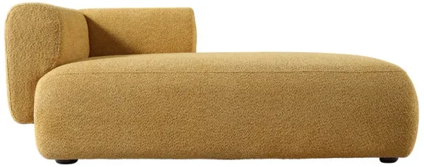 Canton Yellow Boucle Chaise Lounge