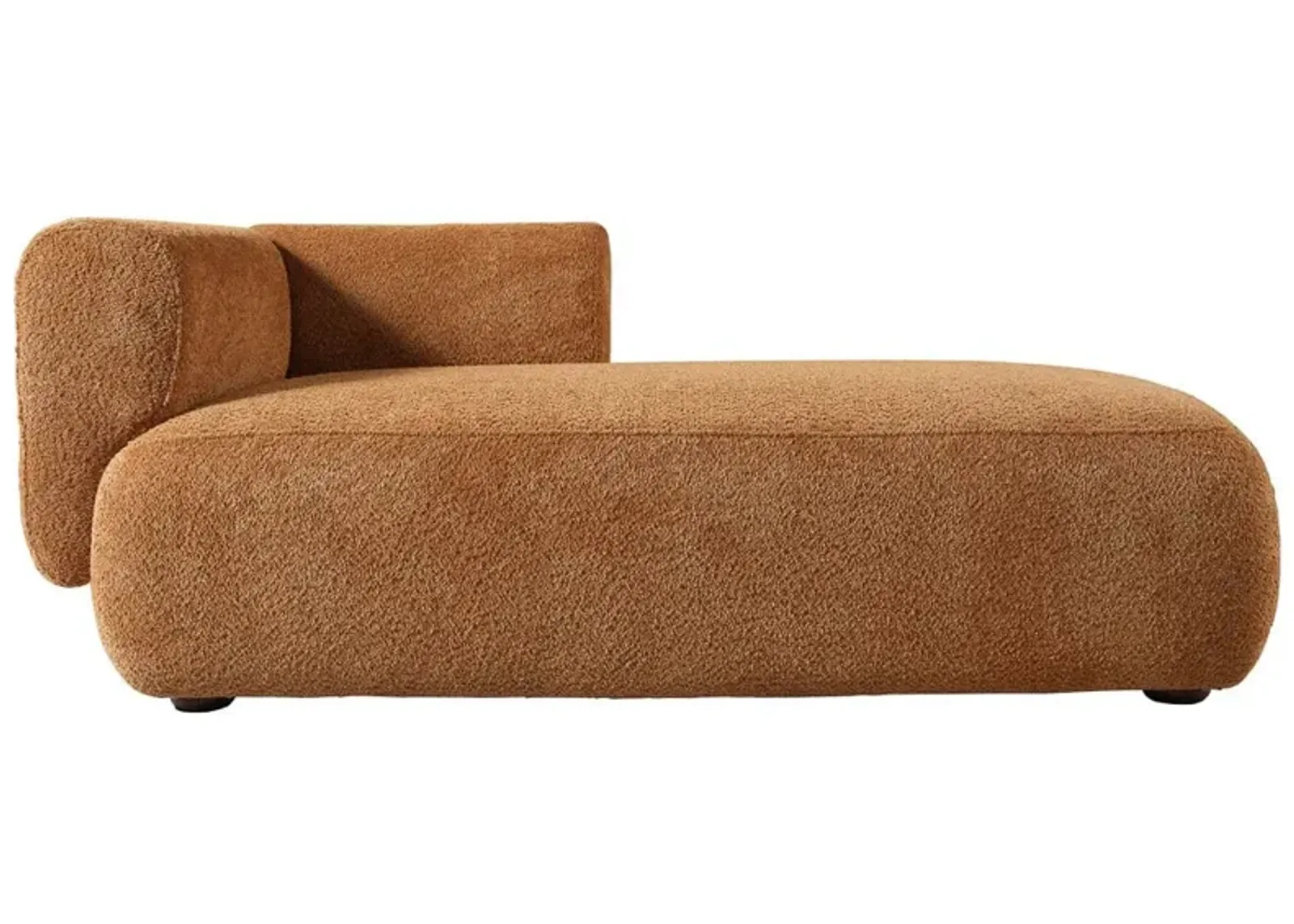 Canton Orange Boucle Chaise Lounge