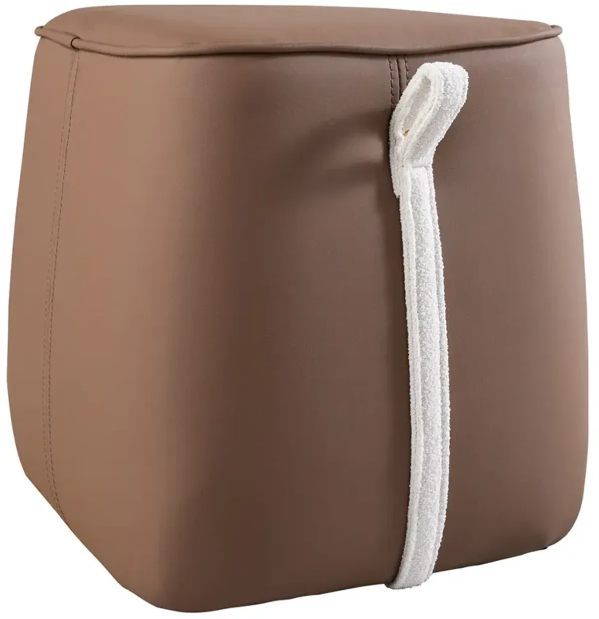 Brady Brown Vegan Leather Stool