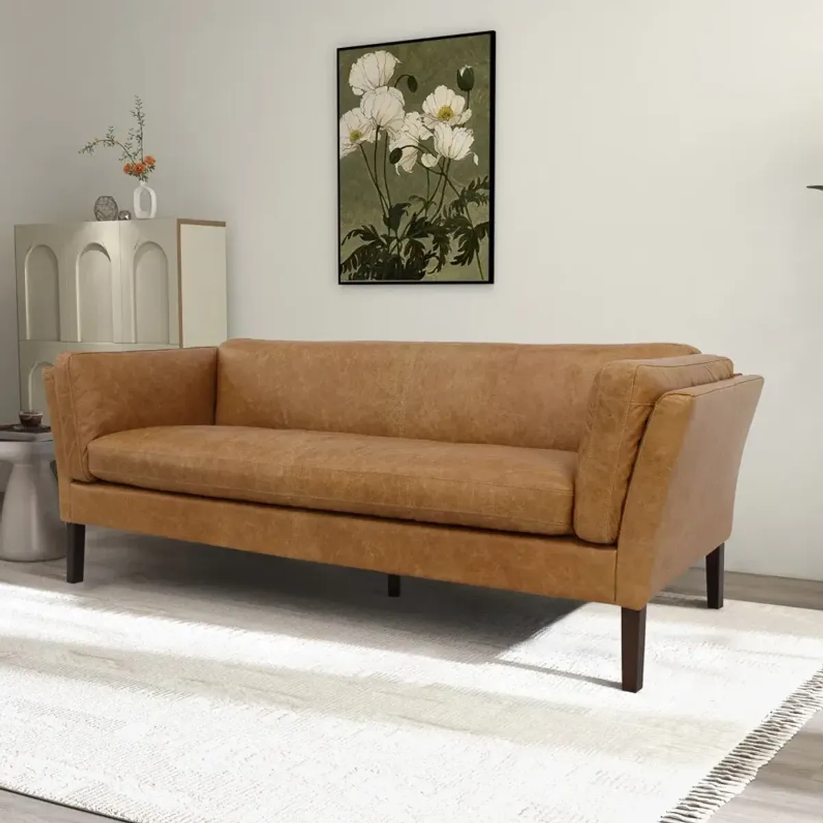 Warner Leather Sofa - Waxy Tan