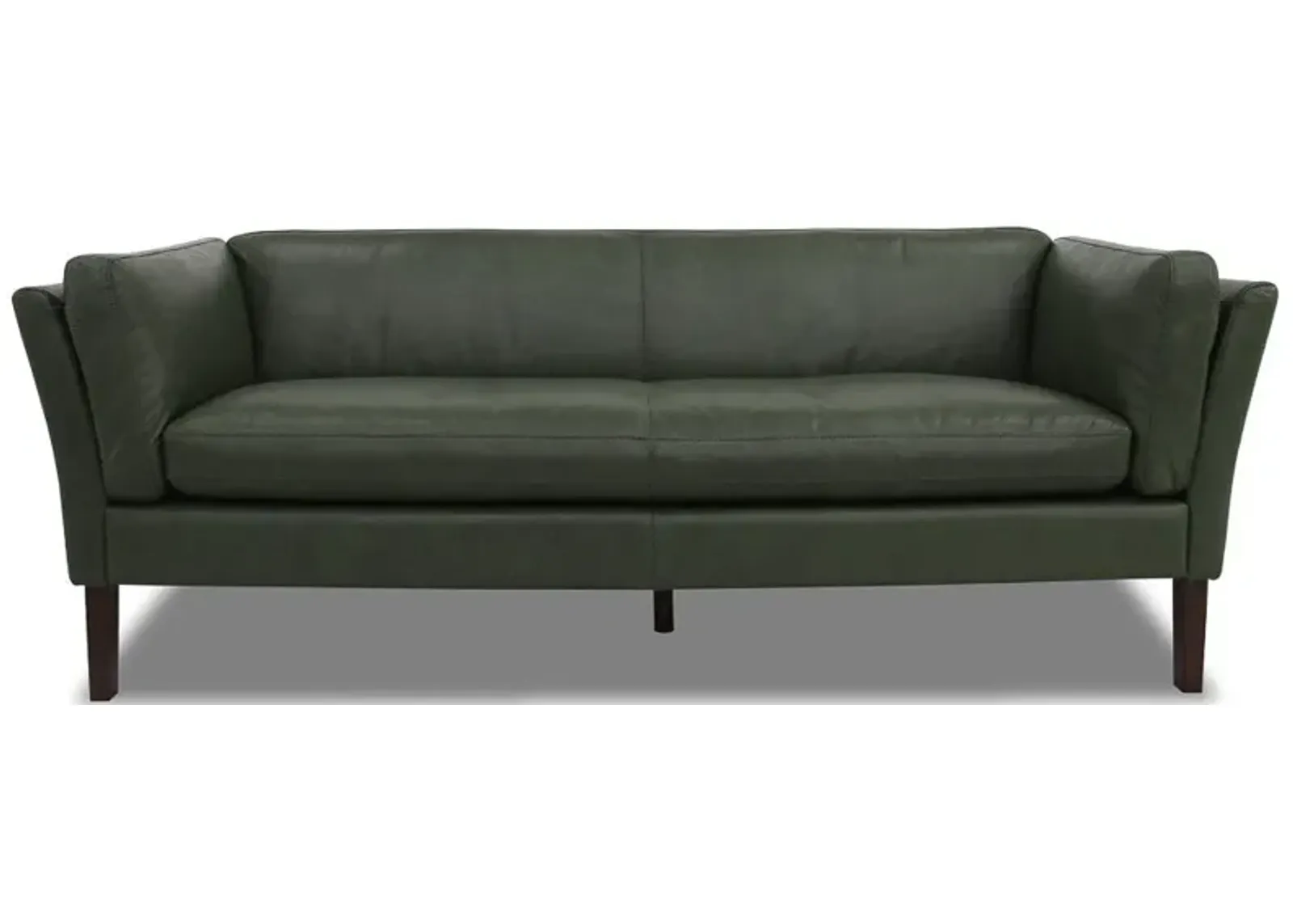 Warner Leather Sofa - Green