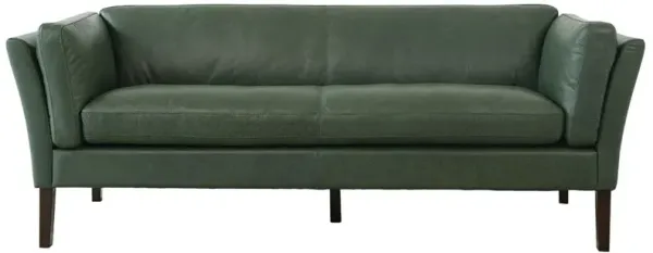 Warner Leather Sofa - Green