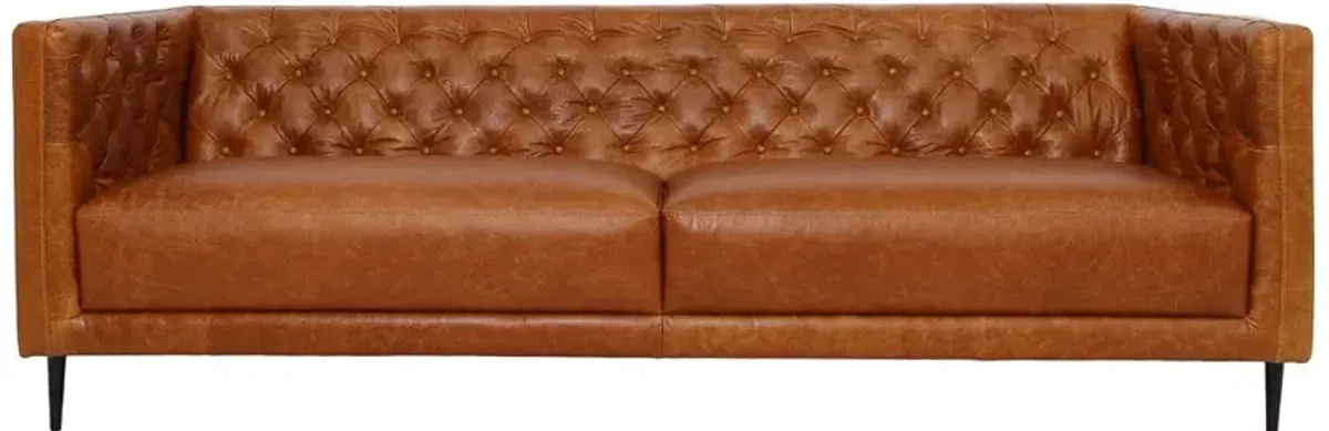 Rowland Leather Sofa - Waxy Cognac