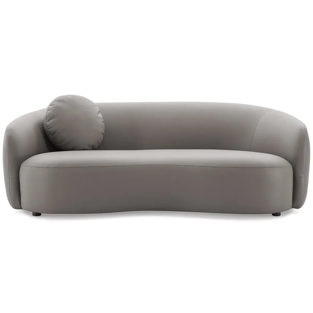 Vista Grey Leather Japandi Sofa