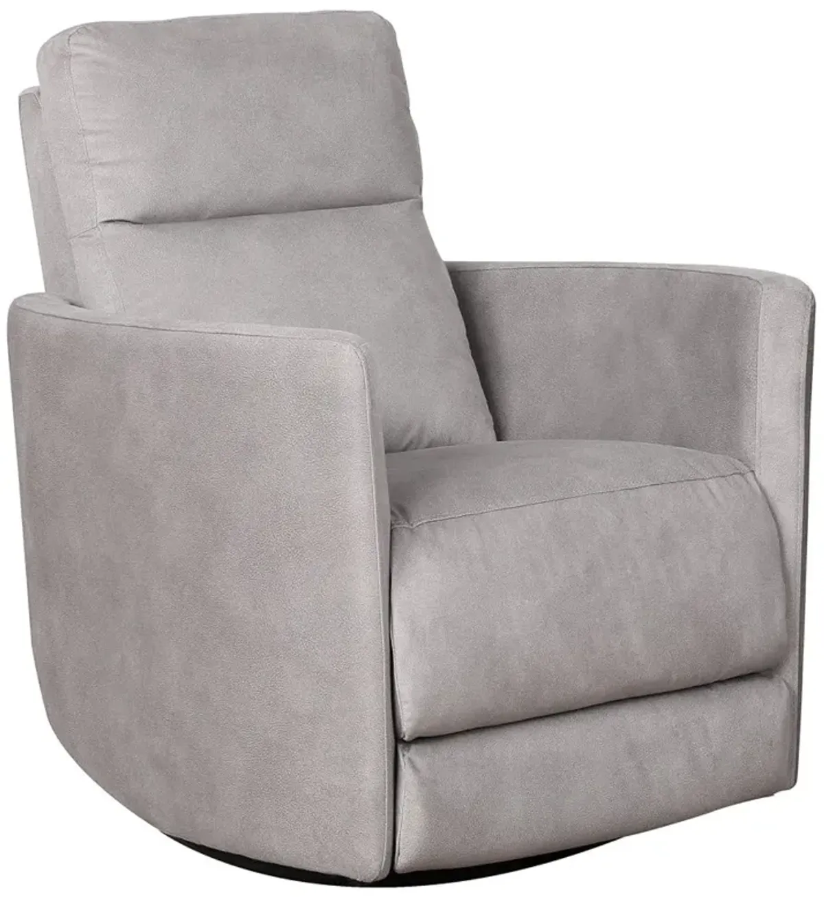 Wimberley Swivel Glider Recliner Chair - Light Grey Suede