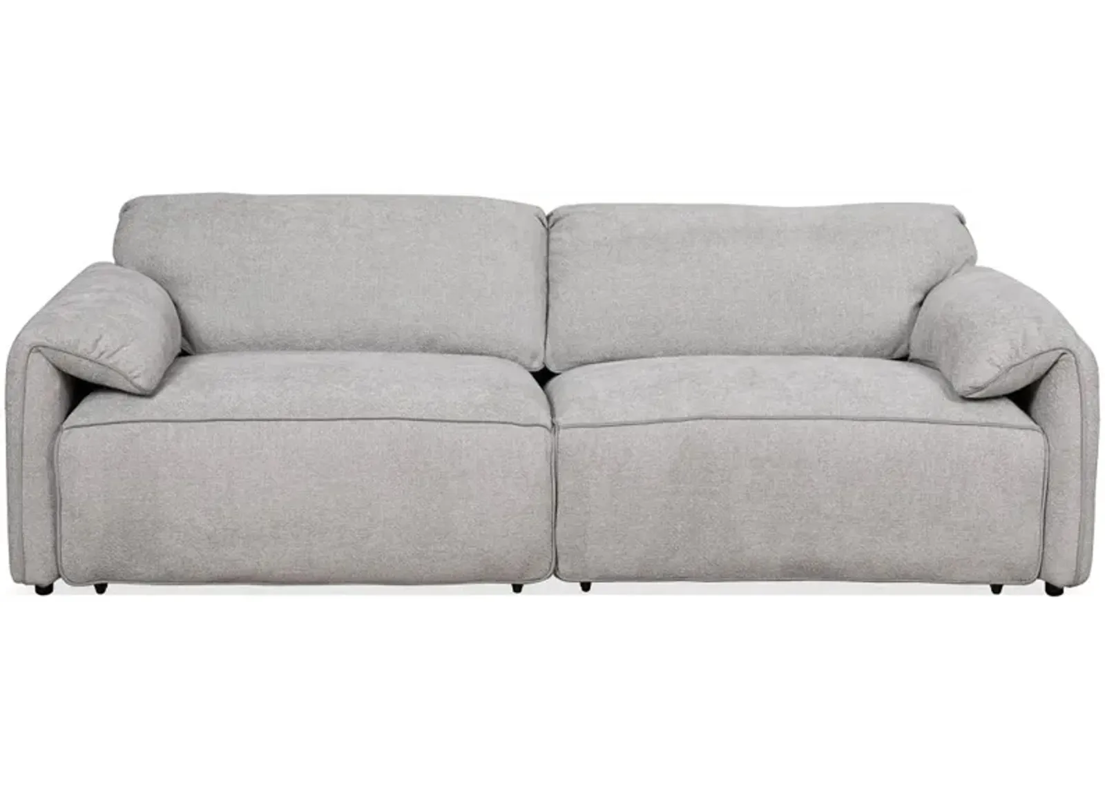 Morris Dual PWR Slider Sofa - Silver Chenille