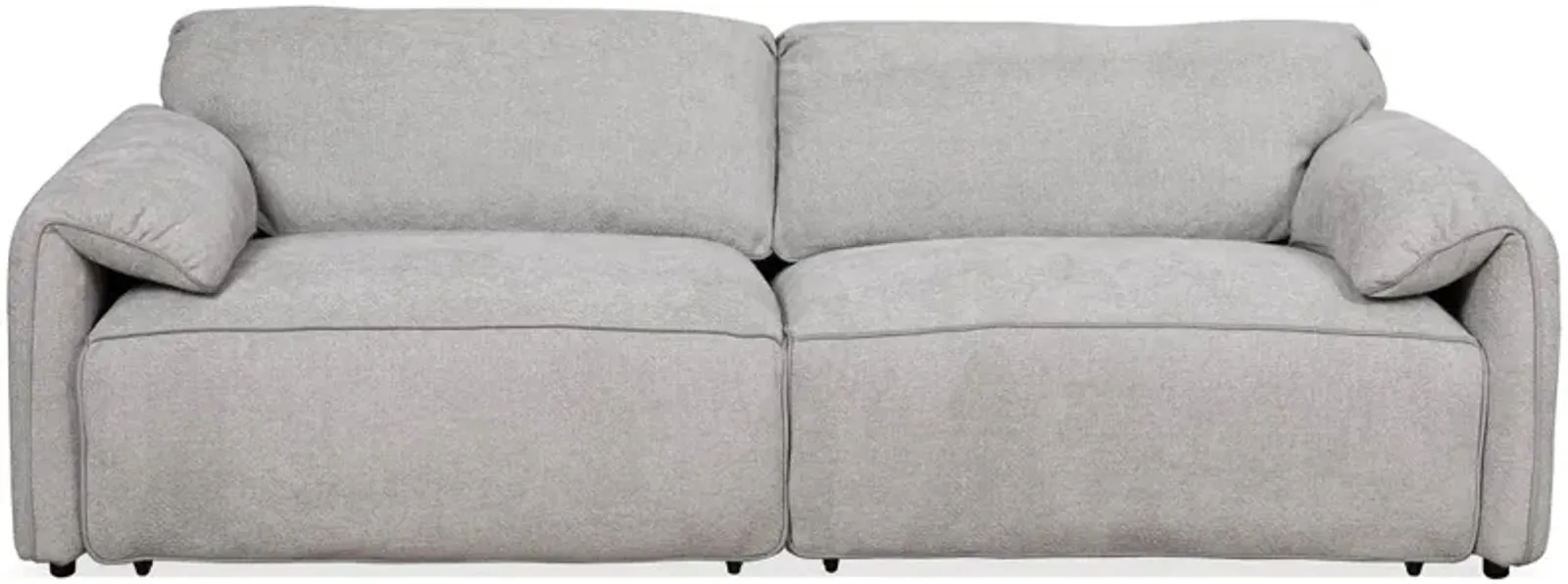 Morris Dual PWR Slider Sofa - Silver Chenille