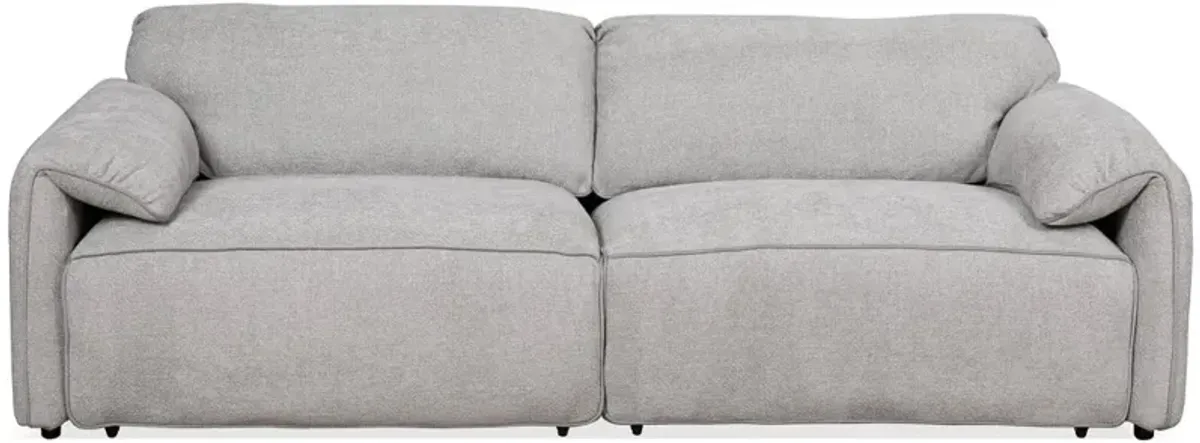 Morris Dual PWR Convertible Sofa - Silver Linen