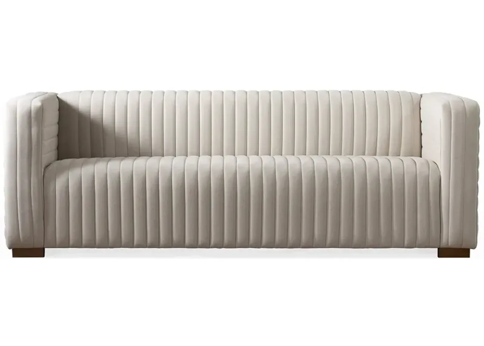 Zaha Cream Velvet Sofa