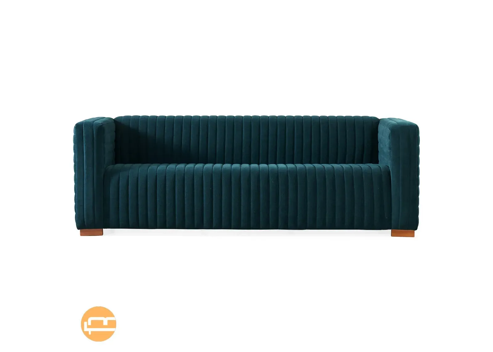 Zaha Blue Velvet Sofa