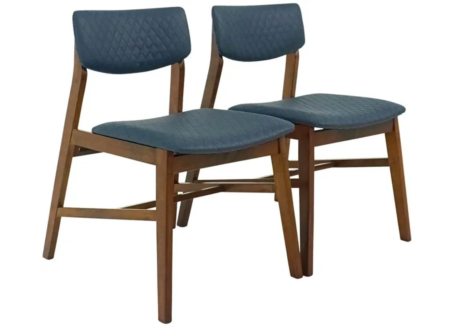 Crosby Dining Chair Set of 4 - Navy Blue Vegan Leather