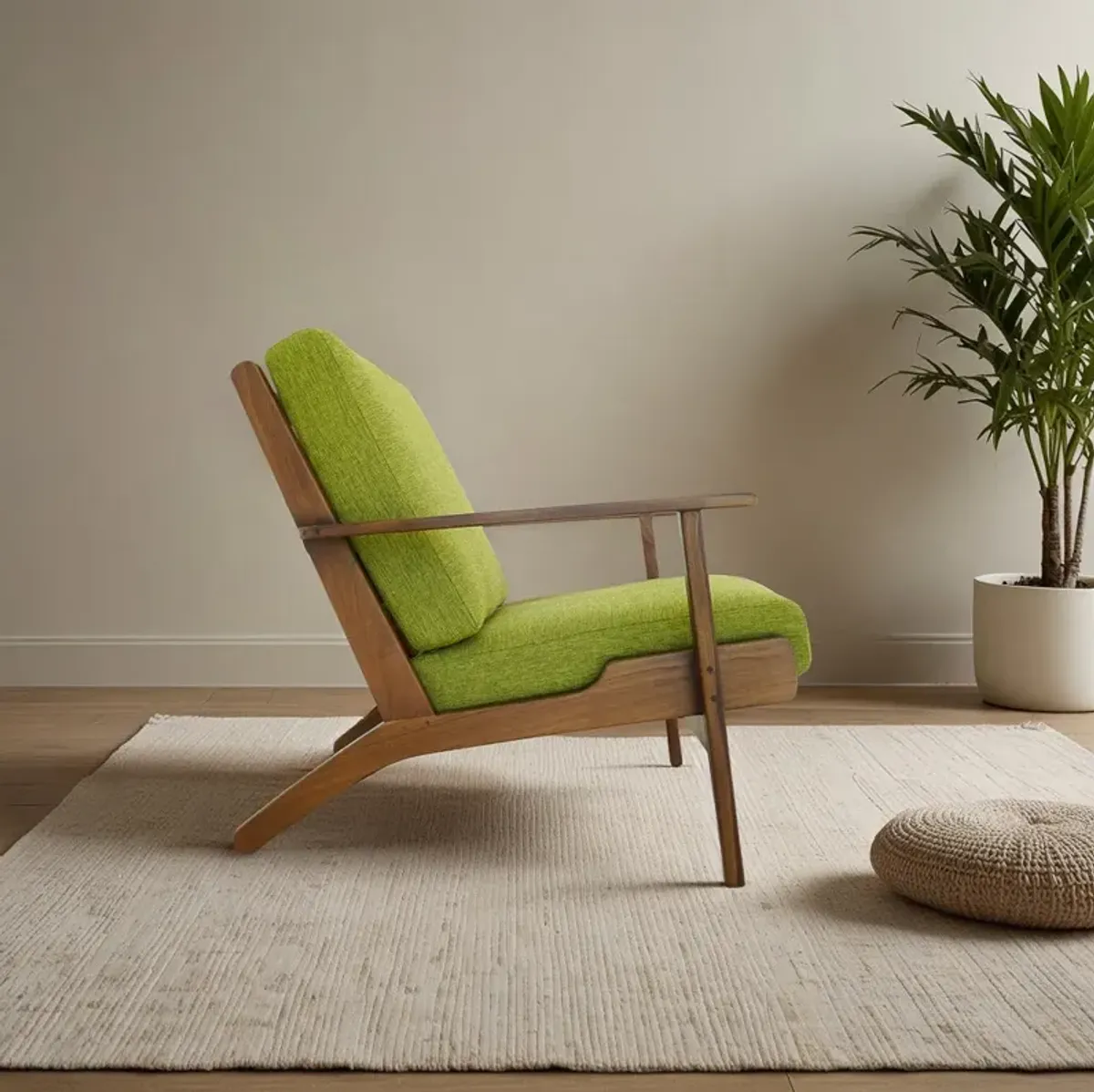 Kyle Linen Lounge Chair - Pistachio Green