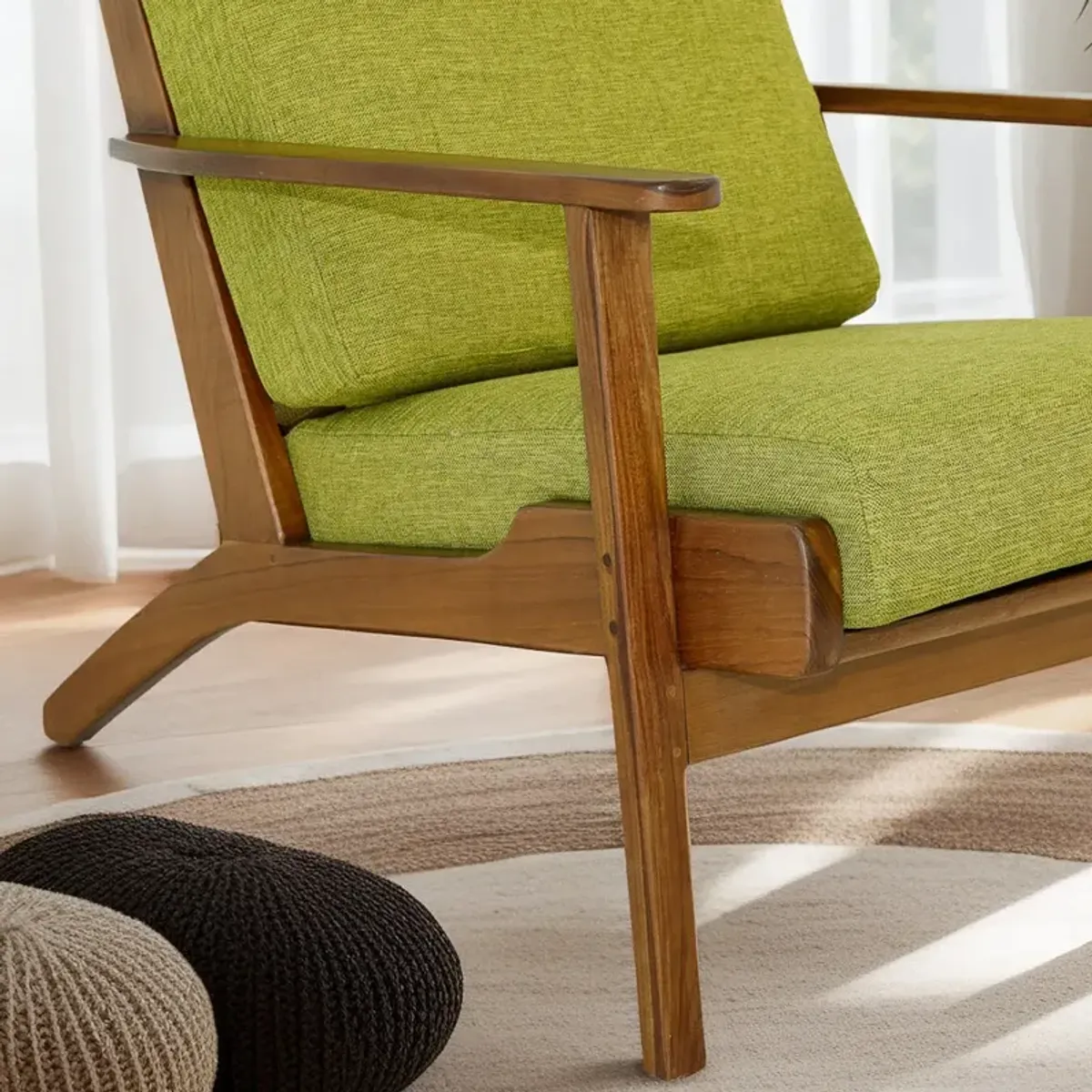 Kyle Linen Lounge Chair - Pistachio Green