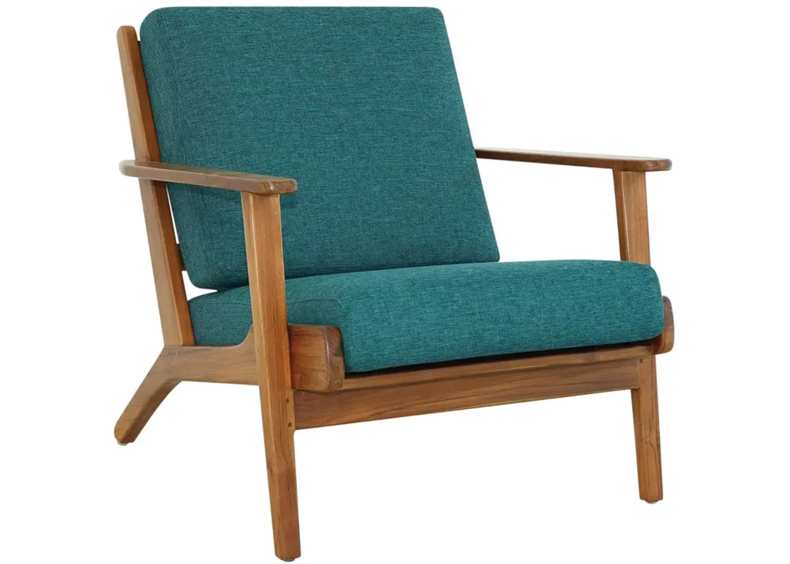 Kyle Linen Lounge Chair - Teal