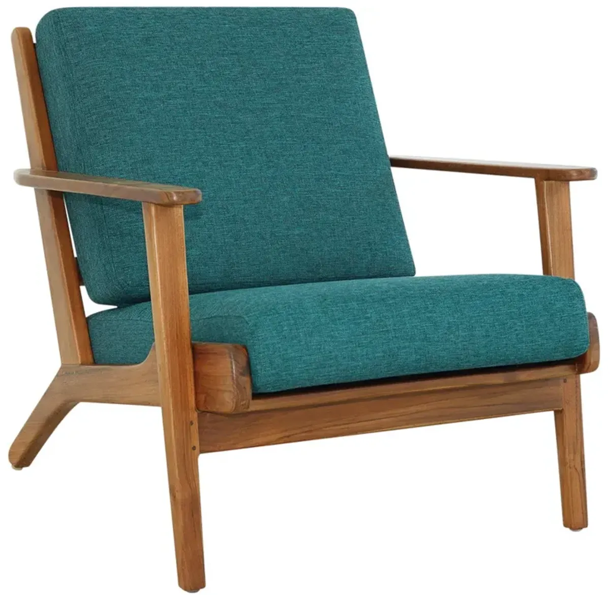 Kyle Linen Lounge Chair - Teal