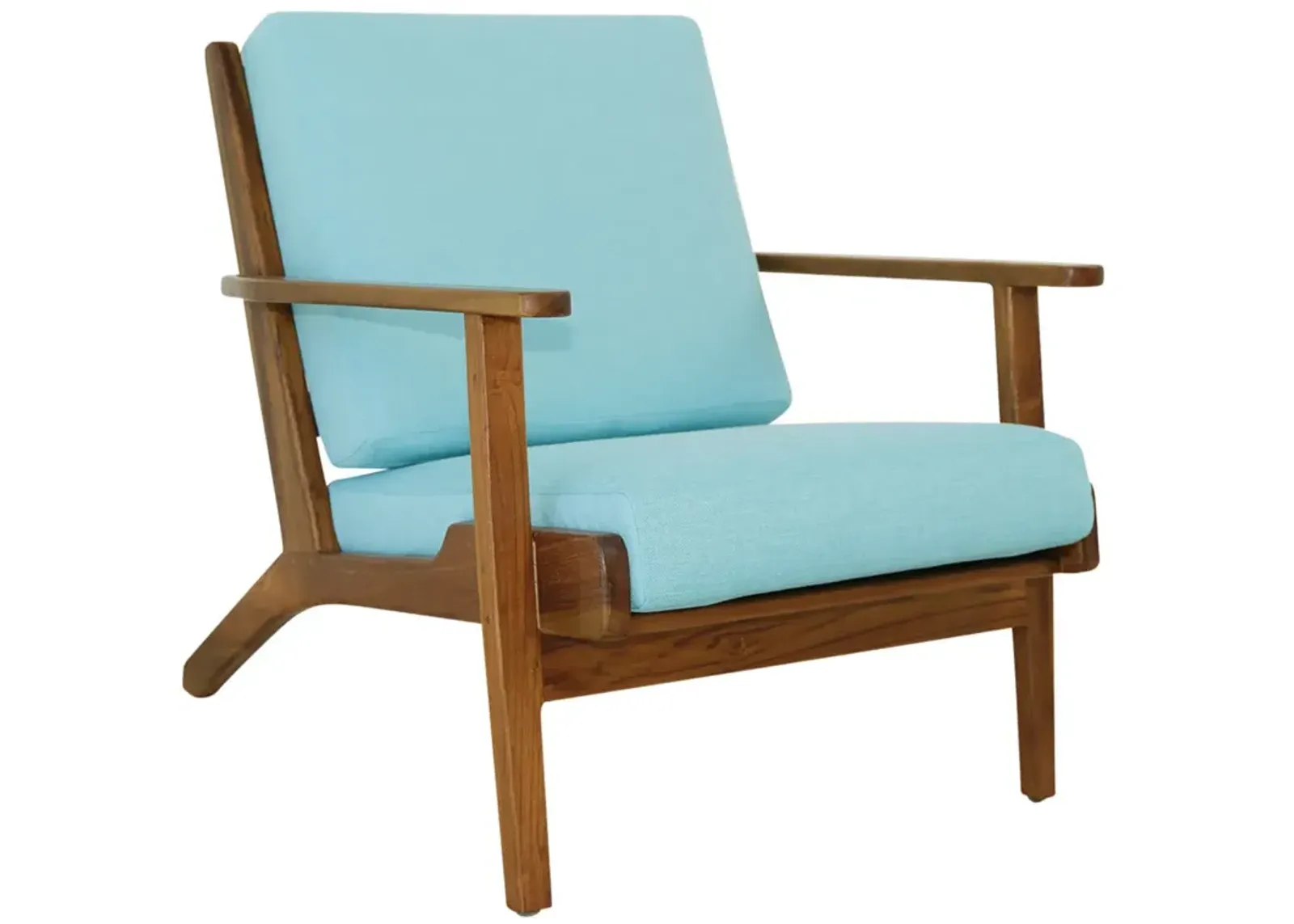 Kyle Linen Lounge Chair - Sky Blue