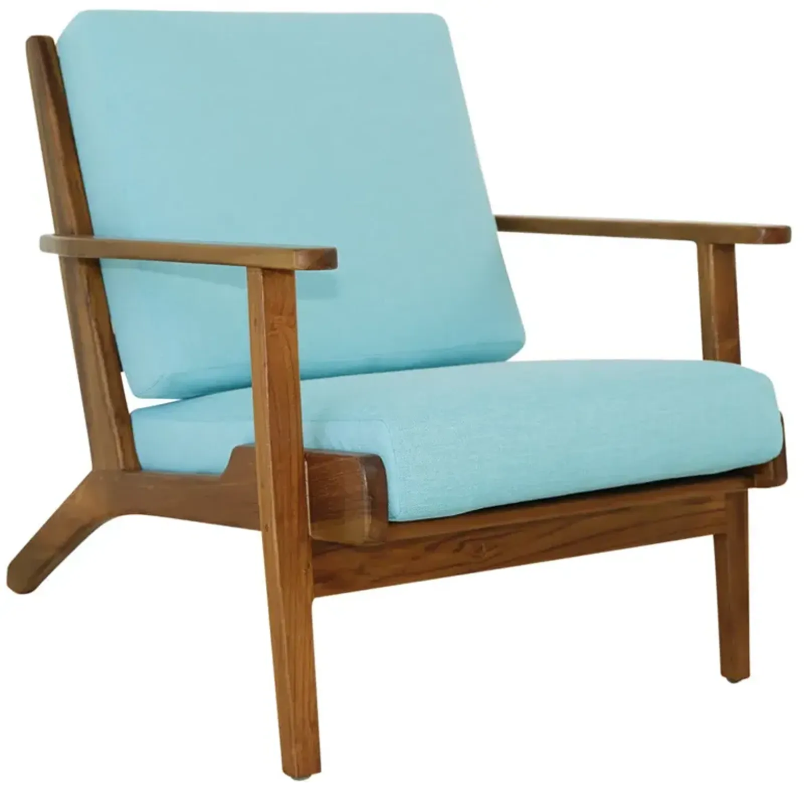 Kyle Linen Lounge Chair - Sky Blue