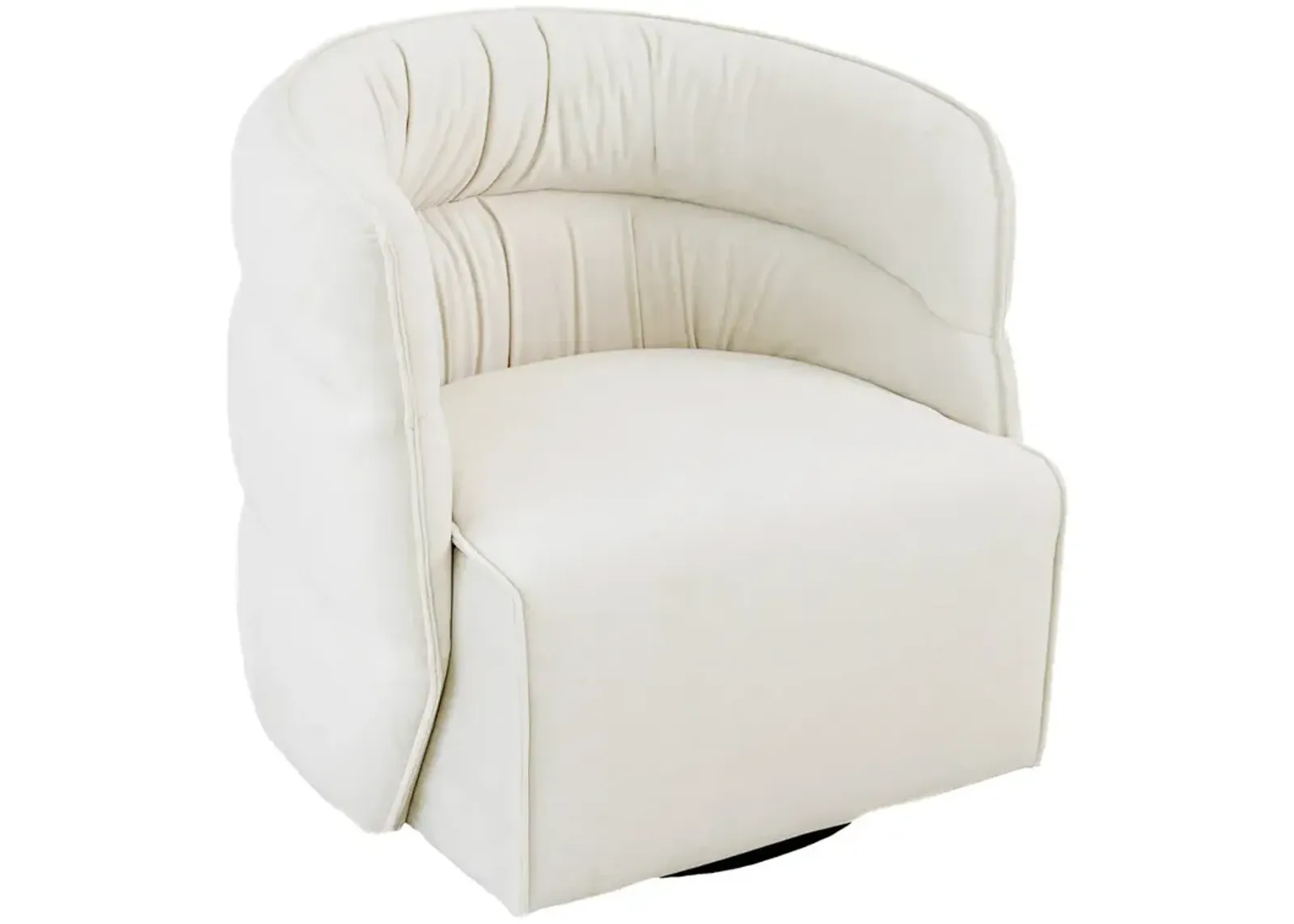 Shamrock Swivel Chair - Cream Velvet