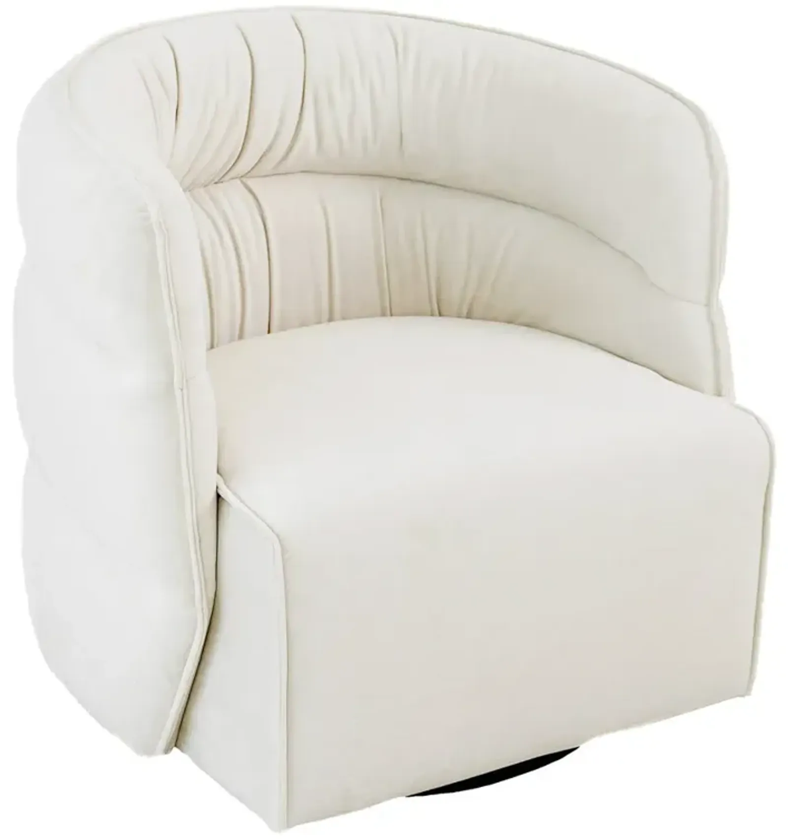 Shamrock Swivel Chair - Cream Velvet