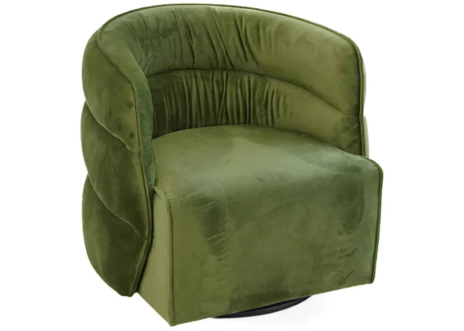 Shamrock Swivel Chair - Green Velvet