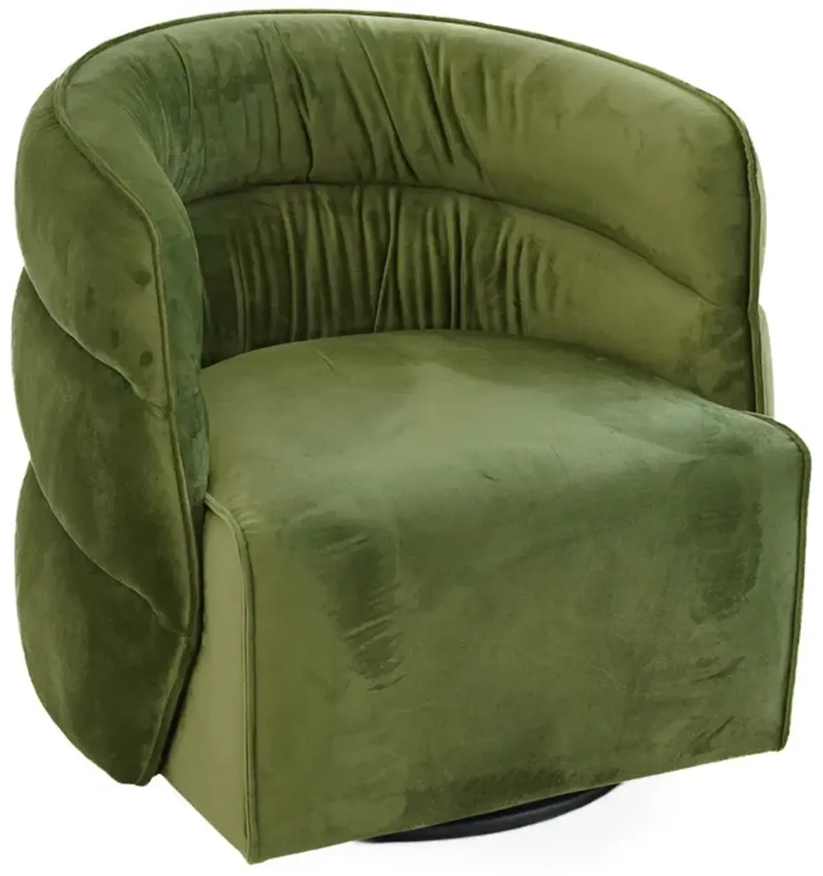 Shamrock Swivel Chair - Green Velvet