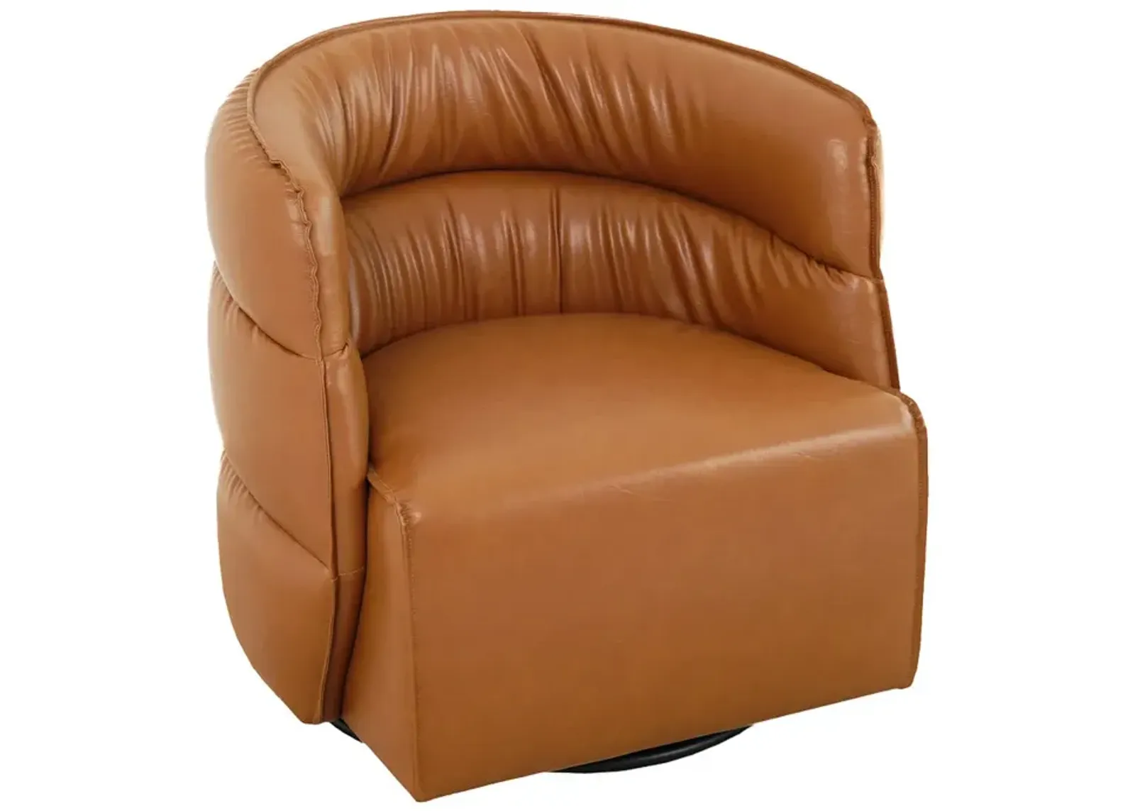 Shamrock Swivel Chair - Tan Vegan Leather