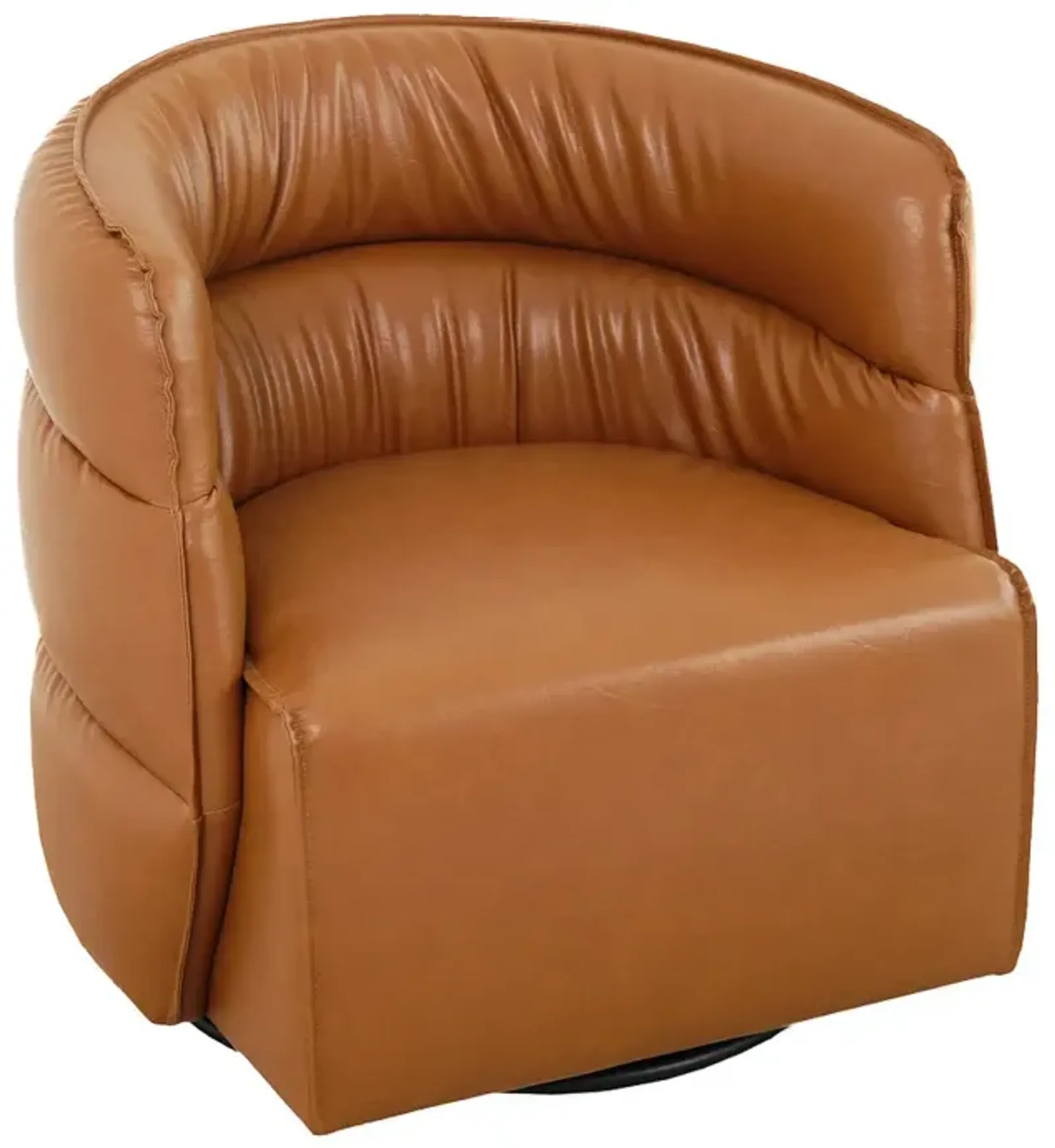 Shamrock Swivel Chair - Tan Vegan Leather