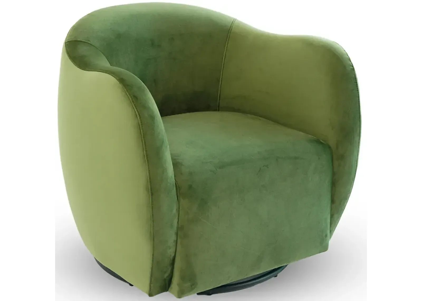 Vesper Swivel Chair - Green Velvet