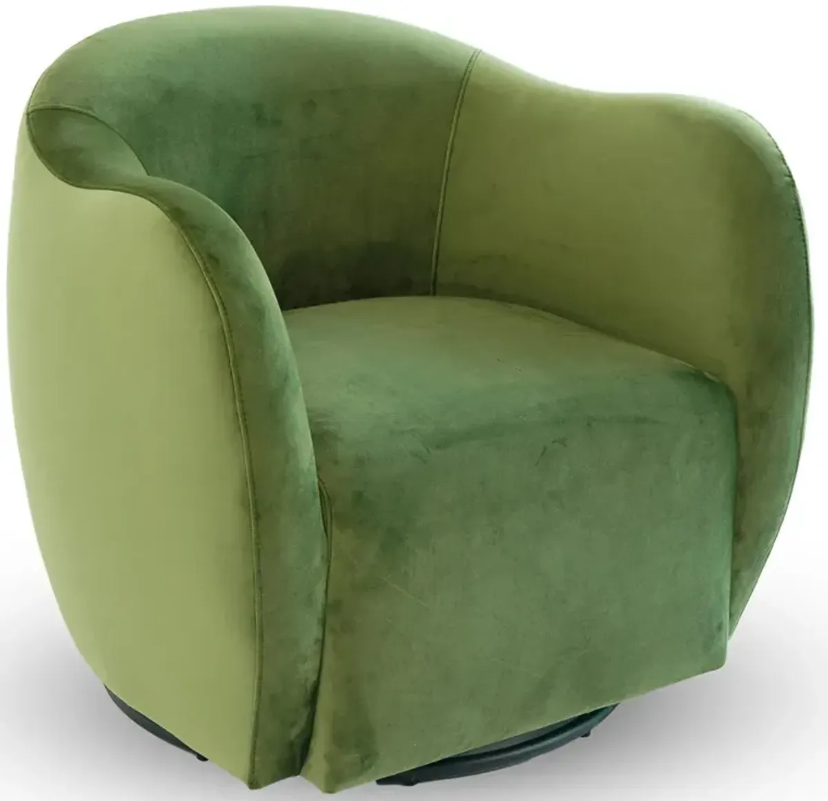 Vesper Swivel Chair - Green Velvet