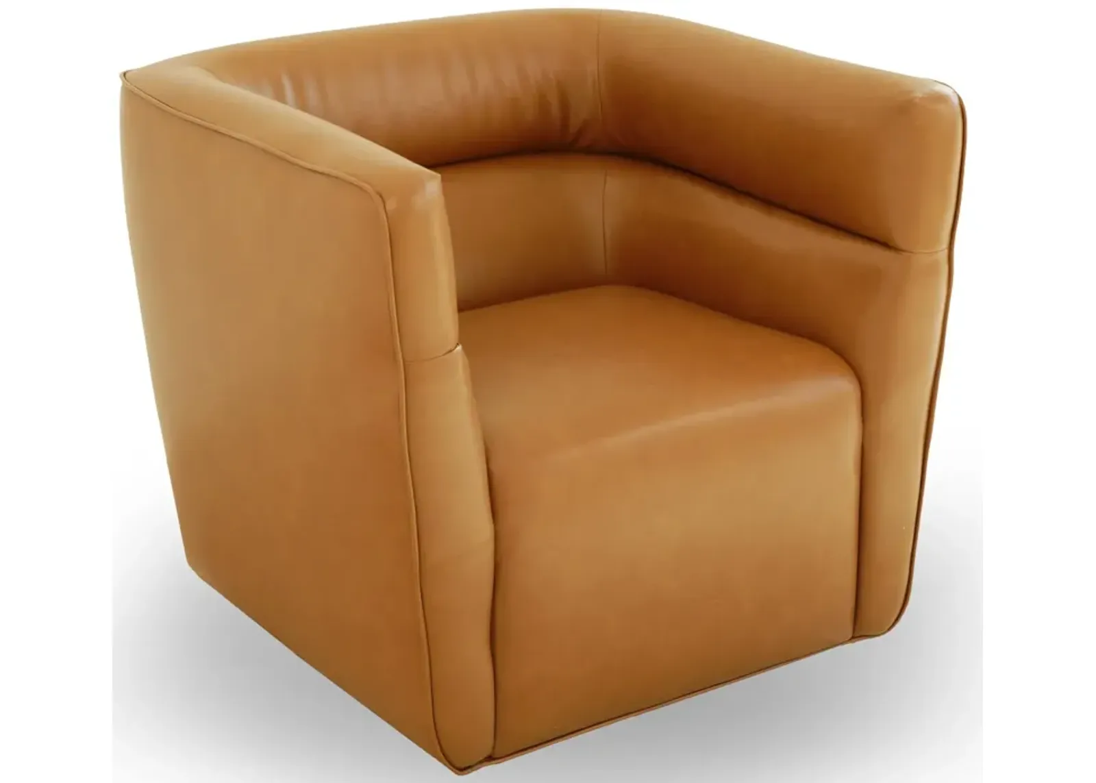 Weimar Swivel Chair - Tan Vegan Leather