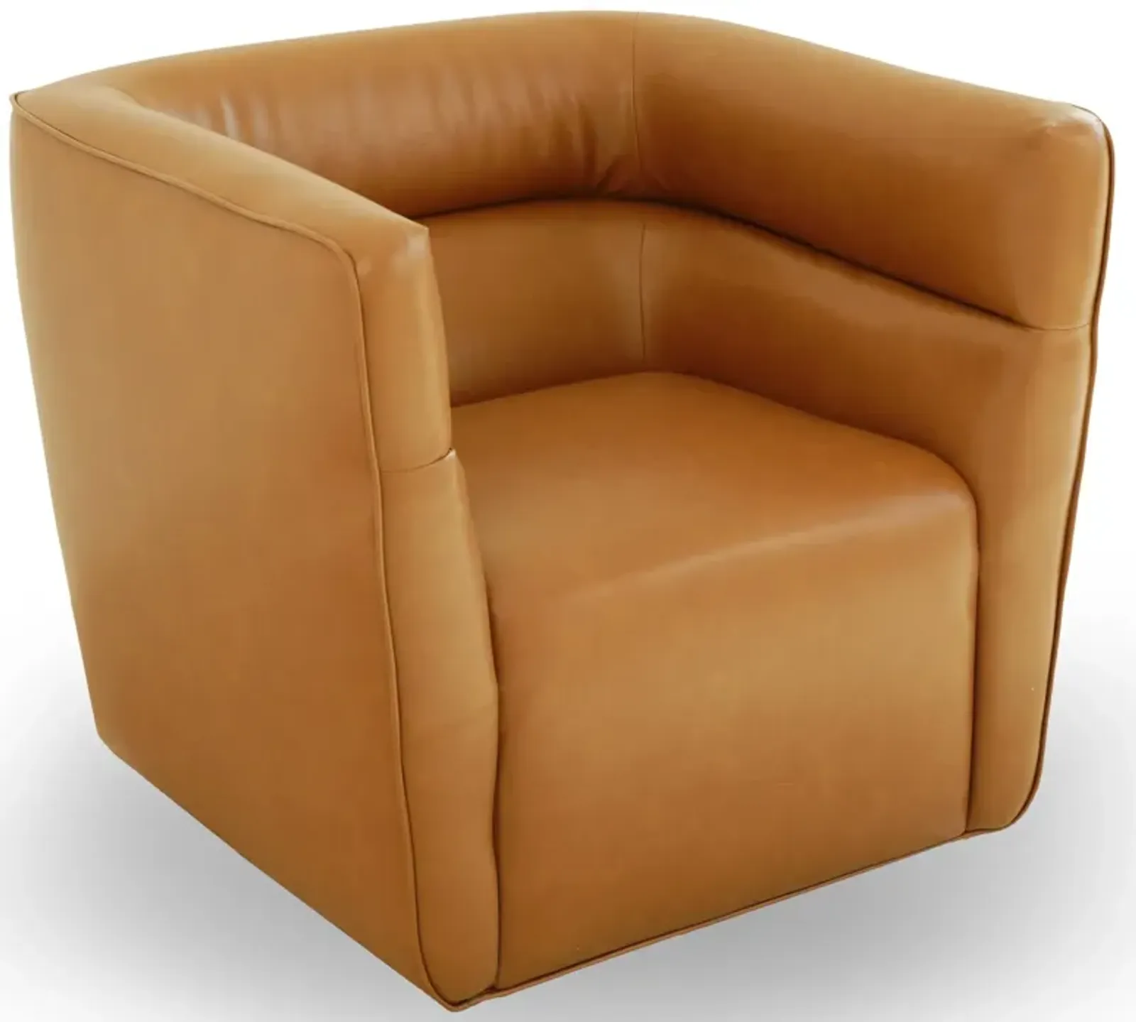 Weimar Swivel Chair - Tan Vegan Leather