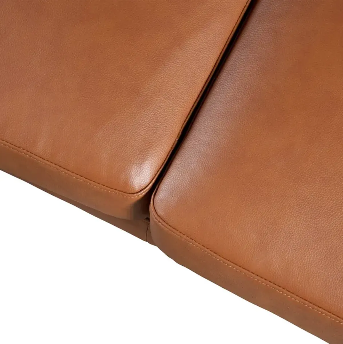 Bellaire Sectional Left - Cognac Vegan Leather