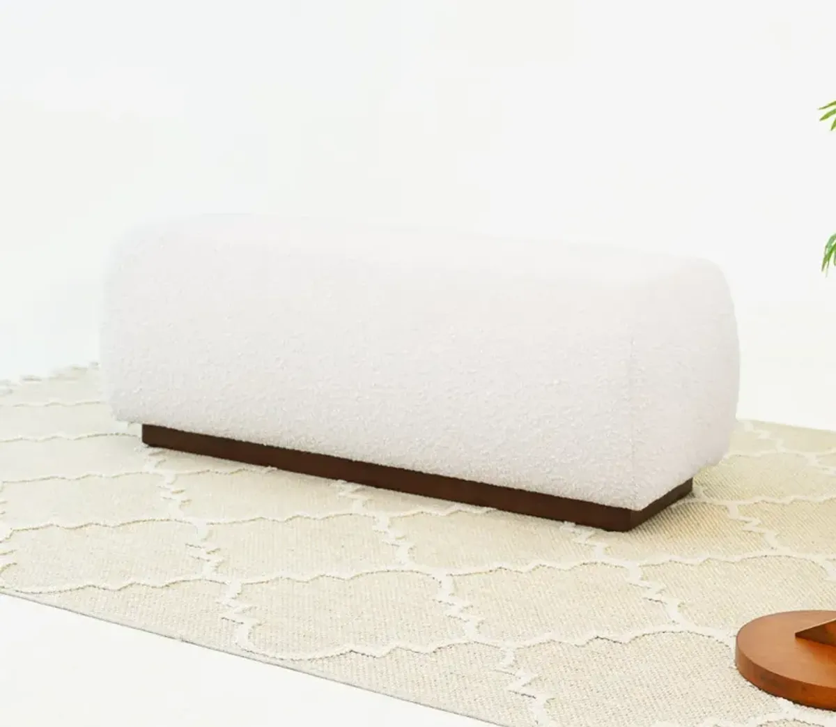 Marin Bench - Ivory Boucle